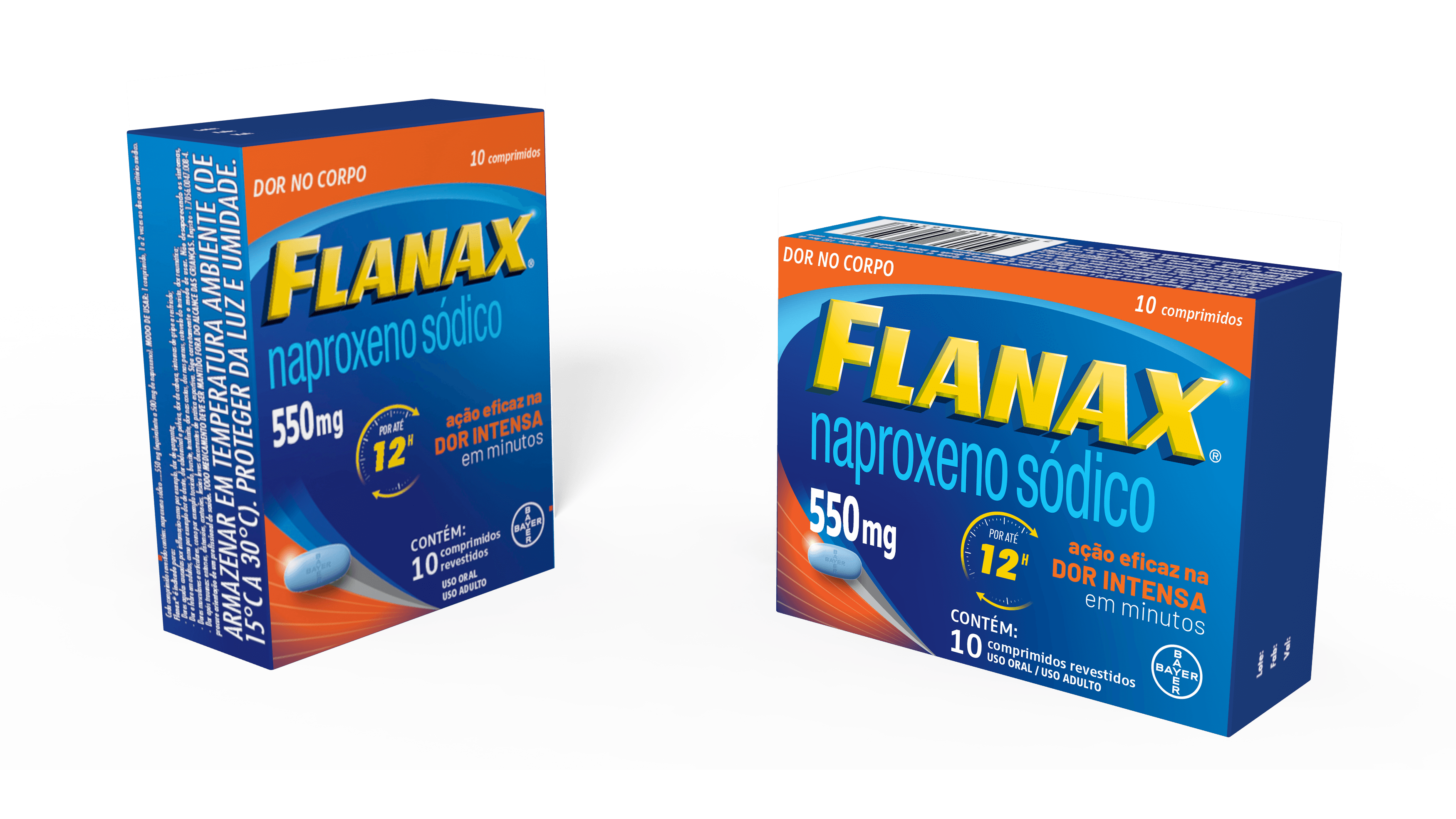 Embalagem Flanax 550mg 10 comprimidos