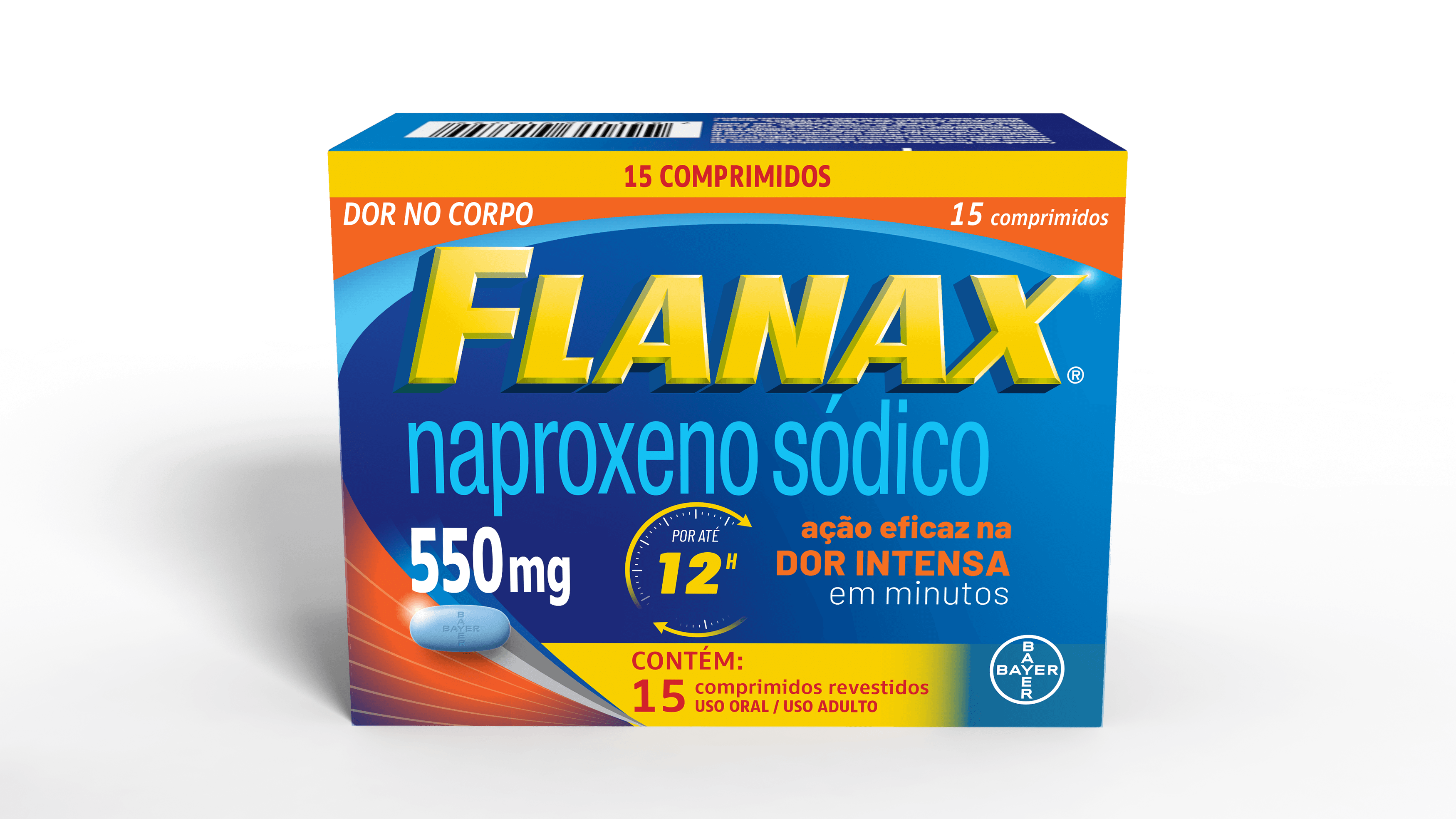Embalagem Flanax 550mg 15 comprimidos