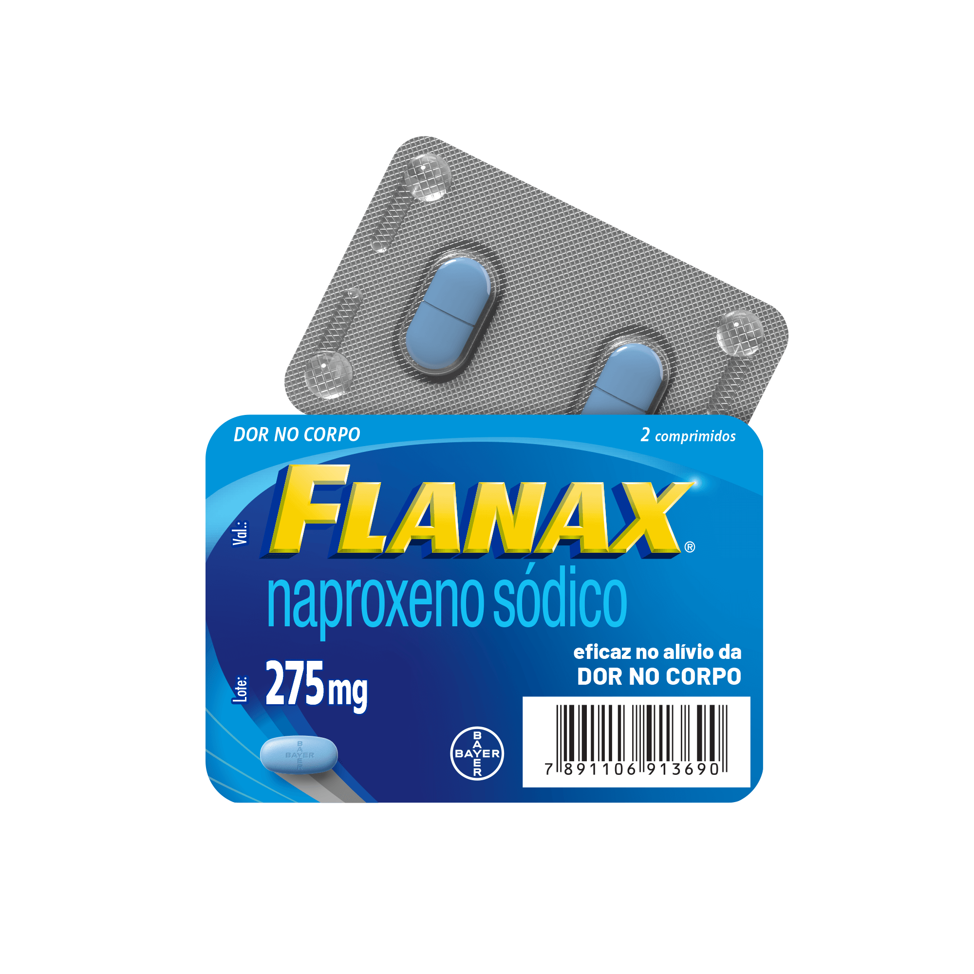 Embalagem do produto Flanax® 275mg